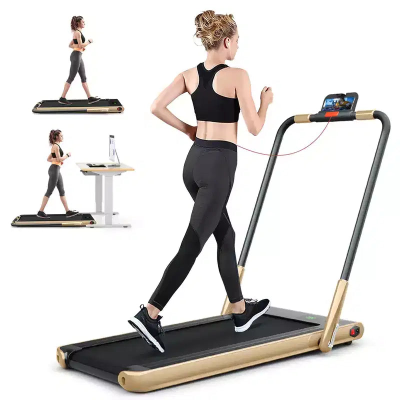 Tapis Roulant Pliable 2 en 1 Costway 2,25 CV avec Télécommande