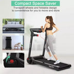 Costway 3HP Folding Electric Treadmill Running Machine w/ Speaker Red\Blue\Silver\Purple