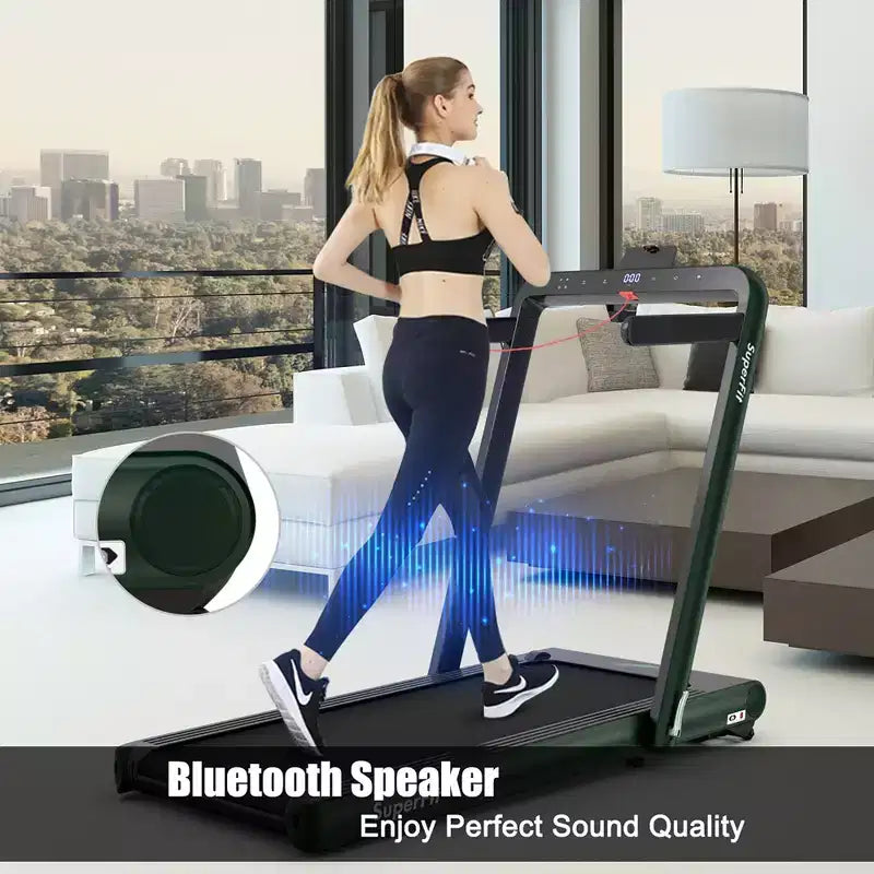 Costway Tapis de course pliable 2 en 1 4,75 CV avec application à distance