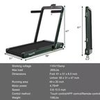 Costway Tapis de course pliable 2 en 1 4,75 CV avec application à distance