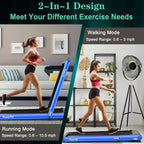 Costway Tapis de course pliable 2 en 1 4,75 CV avec application à distance