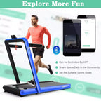 Costway Tapis de course pliable 2 en 1 4,75 CV avec application à distance