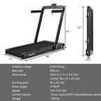 Costway Tapis de course pliable 2 en 1 4,75 CV avec application à distance
