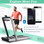 Costway Tapis de course pliable 2 en 1 4,75 CV avec application à distance