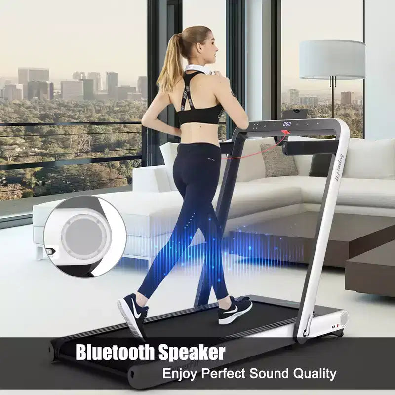 Costway Tapis de course pliable 2 en 1 4,75 CV avec application à distance
