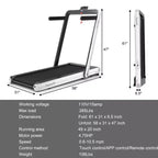 Costway Tapis de course pliable 2 en 1 4,75 CV avec application à distance