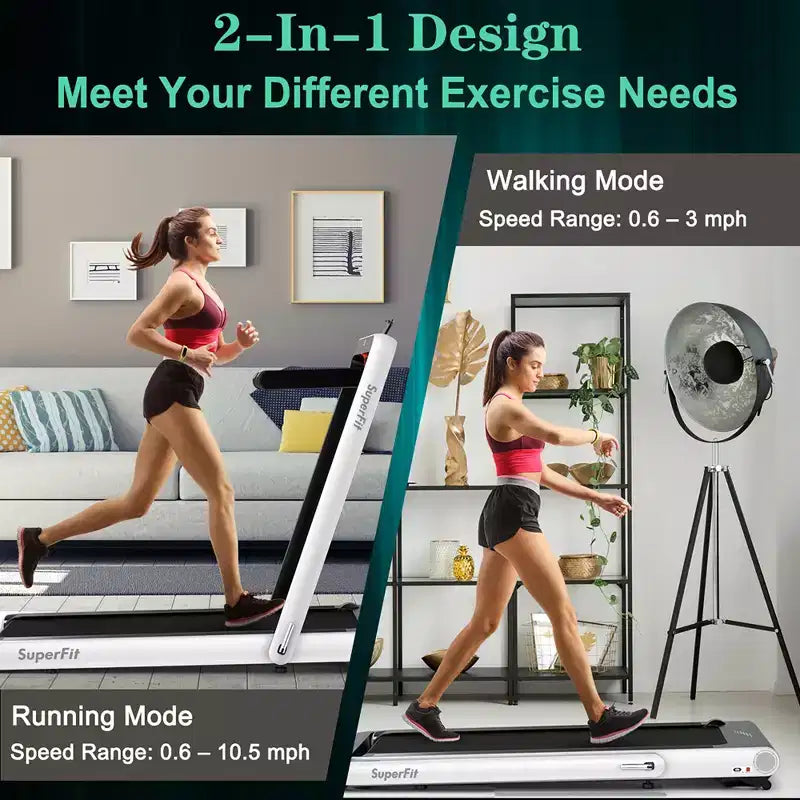Costway Tapis de course pliable 2 en 1 4,75 CV avec application à distance