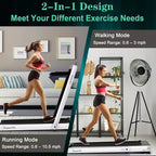 Costway Tapis de course pliable 2 en 1 4,75 CV avec application à distance