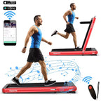 Costway Tapis de course pliable 2 en 1 4,75 CV avec application à distance