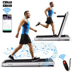 Costway Tapis de course pliable 2 en 1 4,75 CV avec application à distance