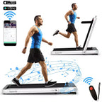 Costway Tapis de course pliable 2 en 1 4,75 CV avec application à distance