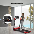 Tapis de course électrique pliable Costway 2,25 CV avec haut-parleur Blanc/Noir/Bleu