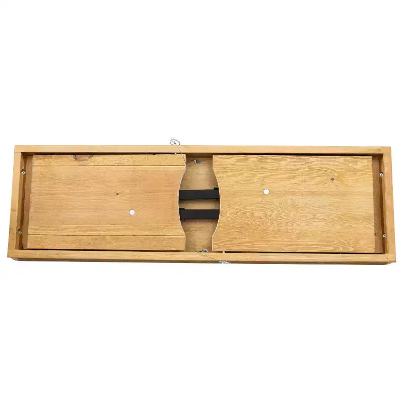 Banc de ferme pliant rustique en pin massif Emma et Oliver 40 x 12 - Banc portable