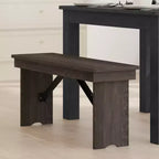 Banc de ferme pliant rustique en pin massif Emma et Oliver 40 x 12 - Banc portable