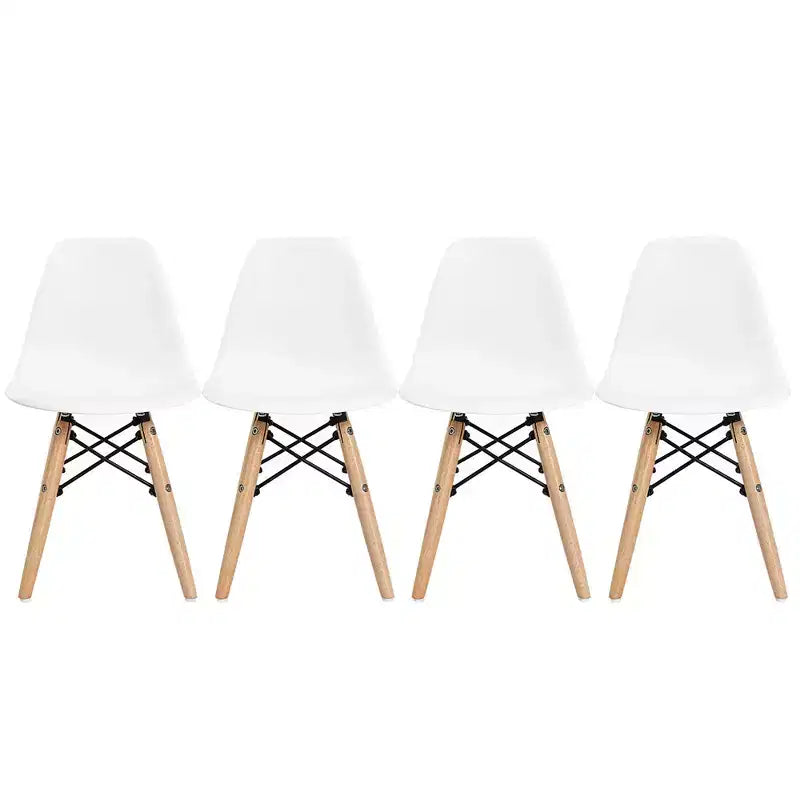 Costway – Ensemble de 4 chaises pour enfants, style moderne du milieu du siècle, chaises de salle à manger avec pieds en bois