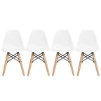 Costway – Ensemble de 4 chaises pour enfants, style moderne du milieu du siècle, chaises de salle à manger avec pieds en bois