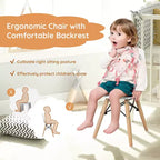 Costway – Ensemble de 4 chaises pour enfants, style moderne du milieu du siècle, chaises de salle à manger avec pieds en bois