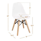 Costway – Ensemble de 4 chaises pour enfants, style moderne du milieu du siècle, chaises de salle à manger avec pieds en bois