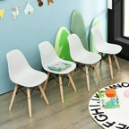 Costway – Ensemble de 4 chaises pour enfants, style moderne du milieu du siècle, chaises de salle à manger avec pieds en bois