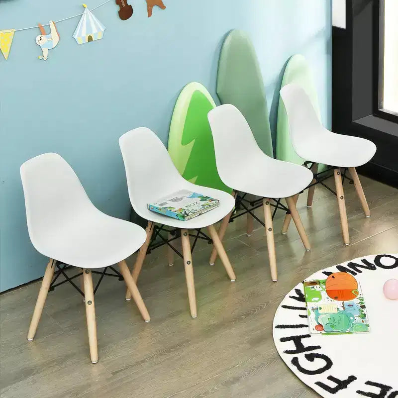 Costway – Ensemble de 4 chaises pour enfants, style moderne du milieu du siècle, chaises de salle à manger avec pieds en bois