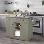 HOMCOM Desserte de cuisine roulante avec plateau en acier inoxydable, porte-épices et tiroirs, chariot de rangement portable multi-usage sur roulettes