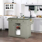 HOMCOM Desserte de cuisine roulante avec plateau en acier inoxydable, porte-épices et tiroirs, chariot de rangement portable multi-usage sur roulettes