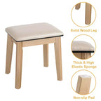 Coiffeuse de maquillage Costway avec écran tactile, 3 modes d'éclairage, ensemble de table de dressing Noir/Bleu marine/Blanc
