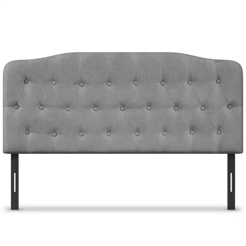 Costway Tête de lit Queen rembourrée avec boutons touffetés et tissu imitation lin