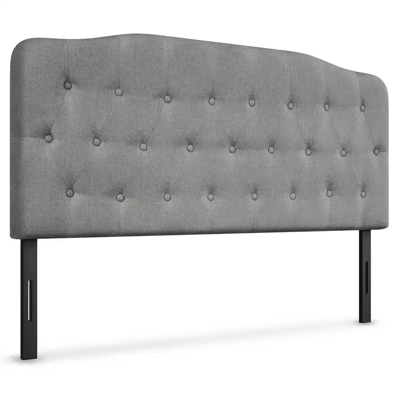 Costway Tête de lit Queen rembourrée avec boutons touffetés et tissu imitation lin