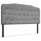 Costway Tête de lit Queen rembourrée avec boutons touffetés et tissu imitation lin