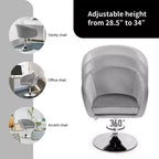Costway Modern Velvet Chair Height Adjustable Bar Stool Swivel Makeup Seat