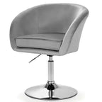 Costway Modern Velvet Chair Height Adjustable Bar Stool Swivel Makeup Seat