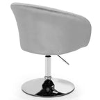 Costway Modern Velvet Chair Height Adjustable Bar Stool Swivel Makeup Seat