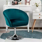 Costway Modern Velvet Chair Height Adjustable Bar Stool Swivel Makeup Seat