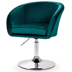 Costway Modern Velvet Chair Height Adjustable Bar Stool Swivel Makeup Seat