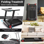 Costway Tapis de Course Électrique Pliable Compact avec Application et Haut-Parleur
