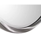Miroir mural décoratif rond Uttermost, moderne, biseauté, avec cadre en feuille d'argent métallique, 91 cm de large, pour salle de bain, salon, bureau