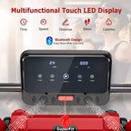 Costway Tapis de course électrique pliable 2,25 CV Contrôle via application Bluetooth