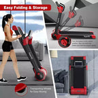 Costway Tapis de course électrique pliable 2,25 CV Contrôle via application Bluetooth