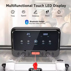 Costway Tapis de course électrique pliable 2,25 CV Contrôle via application Bluetooth