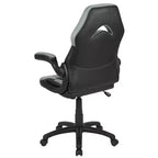 BlackArc High Back Gaming Chair with Faux Leather Upholstery, Height Adjustable Swivel Seat & Padded Flip-Up Arms
