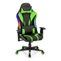 Costway Gaming Chair Adjustable Swivel Computer Chair w/ Dynamic LED Lights