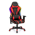 Costway Gaming Chair Adjustable Swivel Computer Chair w/ Dynamic LED Lights