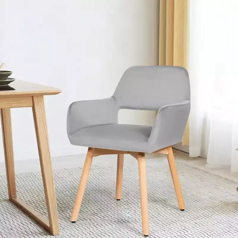 Costway Lot de 2 Fauteuils d'Appoint Modernes en Velours Fauteuils de Loisirs Club Invité Jaune/Bleu/Gris