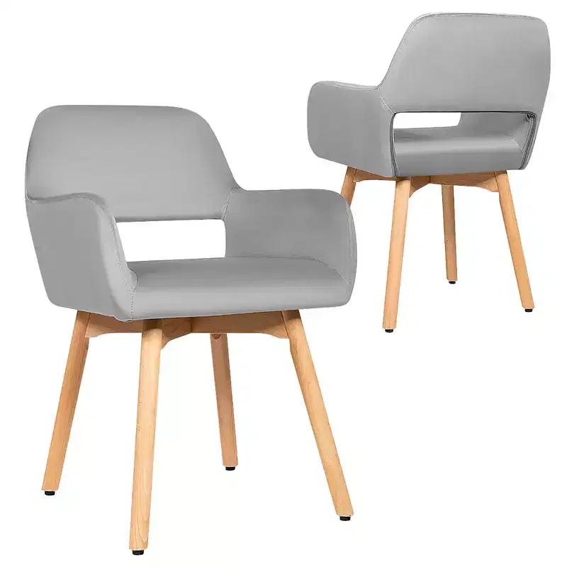 Costway Lot de 2 Fauteuils d'Appoint Modernes en Velours Fauteuils de Loisirs Club Invité Jaune/Bleu/Gris