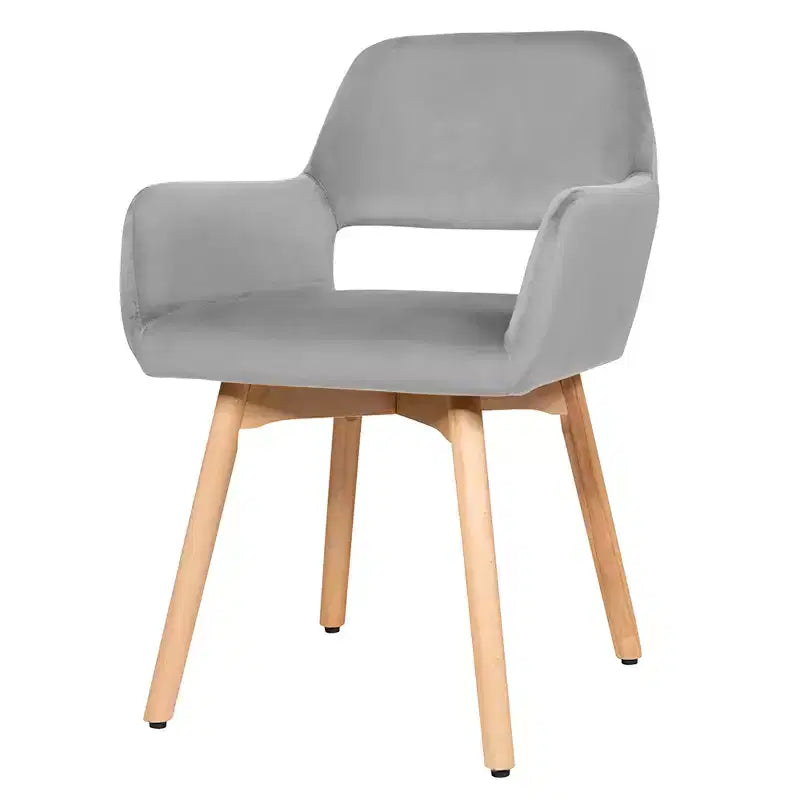 Costway Lot de 2 Fauteuils d'Appoint Modernes en Velours Fauteuils de Loisirs Club Invité Jaune/Bleu/Gris