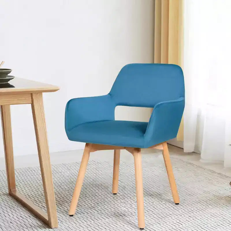 Costway Lot de 2 Fauteuils d'Appoint Modernes en Velours Fauteuils de Loisirs Club Invité Jaune/Bleu/Gris