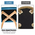 Costway Lot de 2 Fauteuils d'Appoint Modernes en Velours Fauteuils de Loisirs Club Invité Jaune/Bleu/Gris