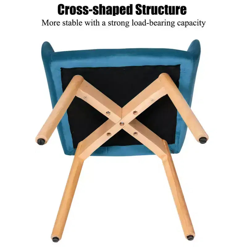 Costway Lot de 2 Fauteuils d'Appoint Modernes en Velours Fauteuils de Loisirs Club Invité Jaune/Bleu/Gris