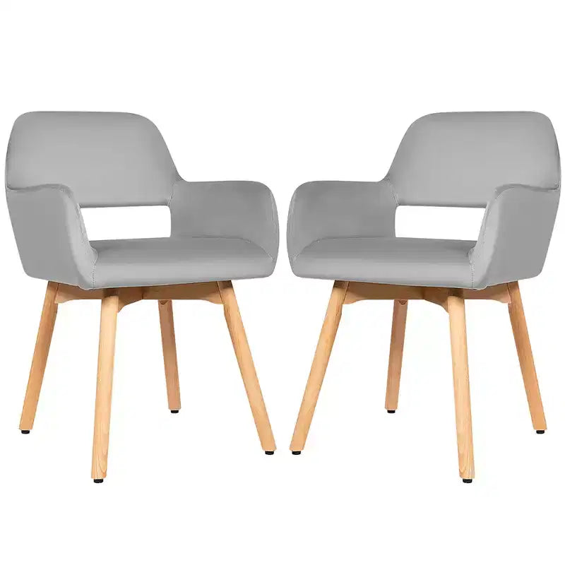Costway Lot de 2 Fauteuils d'Appoint Modernes en Velours Fauteuils de Loisirs Club Invité Jaune/Bleu/Gris